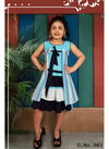 Sky Blue Arya Bachpan Kids Wear Casual Ocassional Frock 903